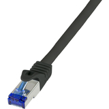 LogiLink Cble patch Ultraflex, Cat.6A, S/FTP, 0,25 m, noir
