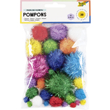 folia pompons SPARKLING RAINBOW, diffrentes tailles