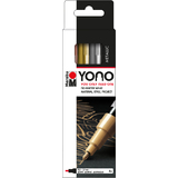 Marabu feutre acrylique "YONO", 0,5 - 1,4 mm, set de 4 METAL