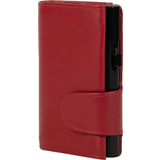 CLICKSAFE porte-monnaie avec porte-cartes, cuir Nappa, rouge