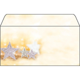 sigel enveloppe  motif de Nol "Glitter Stars", format long