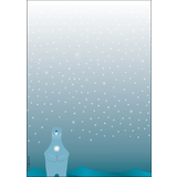 sigel papier  motif de Nol "Polar bear with candle", A4