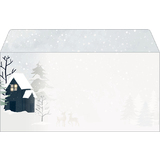 papier enveloppe  motif de Nol "Cozy christmas Watercolor"