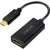 LogiLink carte graphique usb 3.2, usb-c - HDMI-A, noir