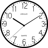 UNiLUX horloge murale/horloge  quartz NESSY, noir