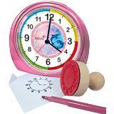 ROTH Rveil pour enfants & tampon, kit "Dauphins", rose