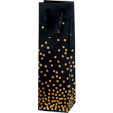 SUSY card Sac cadeau pour bouteille "Dots gold", 1 bouteille