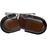 MIKA etui  lunettes, petit, cuir, marron