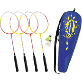 SCHILDKRT set de badminton 4 joueurs, rouge / jaune