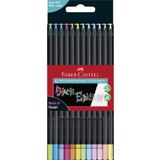 FABER-CASTELL crayon de couleur Black Edition, tui de 12