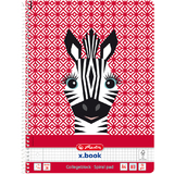 herlitz cahier spiral "Cute animals Zebra", A4, quadrill