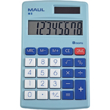 MAUL calculatrice de poche M 8, 8 chiffres, bleu clair