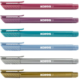 Kores feutre Brush tip Marker metallic Style