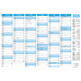 RNK verlag Tafelkalender 2025, din A5 quer, 250 g/qm Karton
