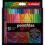 STABILO stylo-feutre pointMax ARTY, tui carton de 32