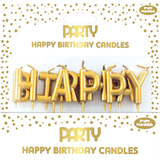 Clairefontaine set bougies d'anniversaire happy Birthday, or