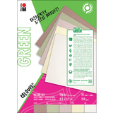 Marabu green Bloc de papier nature Mix, A4, en tons naturels