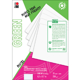 Marabu green Bloc de papier nature Mix, A4, blanc