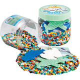 Hama perles  repasser midi + plaque  picots, pot plastique