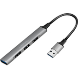 LogiLink slim Hub usb 3.0, 4 ports, botier aluminium, gris