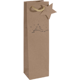 sigel sac pour bouteille "Christmas tree", carton kraft