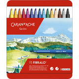 CARAN D'ACHE feutre FIBRALO, bote mtal de 15