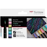 Tombow stylo de calligraphie Fudenosuke Pastel, tui carton