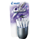 PILOT marqueur permanent super Color,prsentoir de 24, blanc