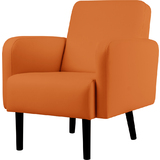 PAPERFLOW fauteuil LISBOA, habillage simili cuir, orange