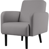 PAPERFLOW fauteuil LISBOA, habillage simili cuir, gris