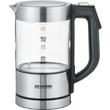 SEVERIN mini bouilloire en verre wk 3458, inox / noir