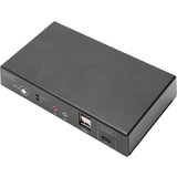 DIGITUS commutateur KVM, 2 ports, USB-C, 4K30Hz, rseau