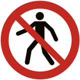 EXACOMPTA plaque de signalisation "Interdit de marcher"