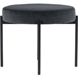 PAPERFLOW tabouret GAIA, rond, habillage velours, anthracite