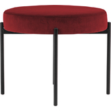 PAPERFLOW tabouret GAIA, rond, habillage velours, rouge