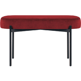 PAPERFLOW tabouret GAIA, taille M, habillage velours, rouge