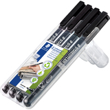 STAEDTLER marqueur permanent 318F Lumocolor, tui de 4, noir