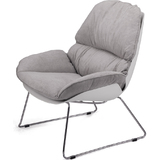 PAPERFLOW fauteuil visiteur LAZY, blanc/gris