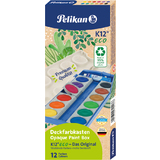 Pelikan Bote de peinture k12 eco, 12 couleurs