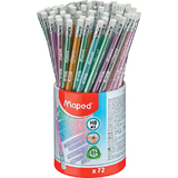 Maped crayon graphite GLITTER, HB, pot de 72