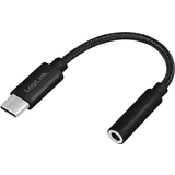 LogiLink Cble adaptateur USB-C - jack, 130 mm, noir