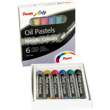 PentelArts pastel  l'huile PHN-F6, set de 6, mtallis