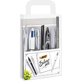 BIC kit d'criture "SILVER" avec carnet de notes, 8 pices