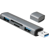 LogiLink hub USB 3.2 Gen2, avec lecteur de carte, 2 ports