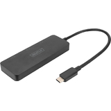 DIGITUS hub vido MST, 3 ports, usb-c - 3x HDMI, noir