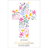 SUSY card Konfirmationskarte "Bltenkreuz"