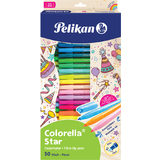 Pelikan feutre colorella star, tui carton de 50