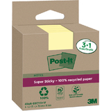 Post-it super Sticky recycling Notes, 76 x 76 mm, jaune