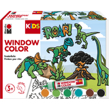 Marabu kids Kit window Color "Dinosaures", 6 x 25 ml