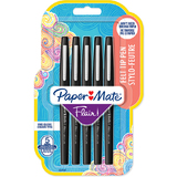 Paper:Mate stylo feutre Flair, blister de 5, noir